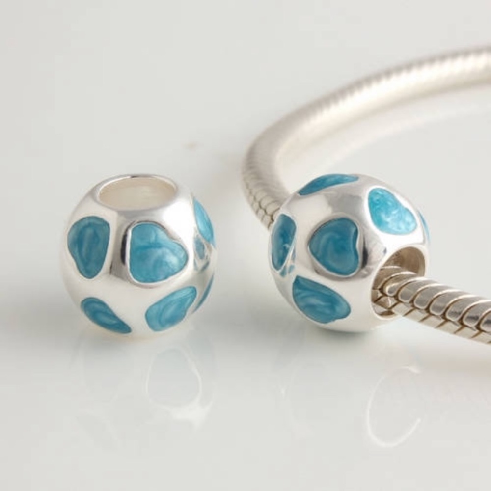Blue Hearts Pandora Charm